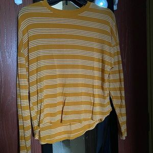 Oversized Stripped Deep Yellow Shirt